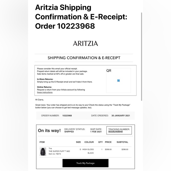 Aritzia The Super Puff™ Mid - Hi-Gloss - Picture 5 of 7